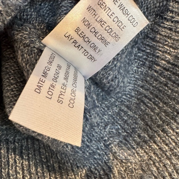 johnnie-O Wool/Cotton Pullover Henley Rolled Neck Sweater / Large - Picture 5 of 9